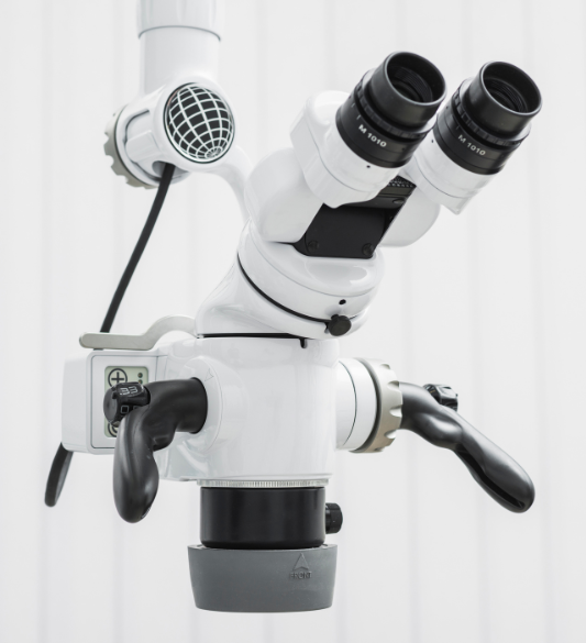 Slit-lamp examination of a patient's eye